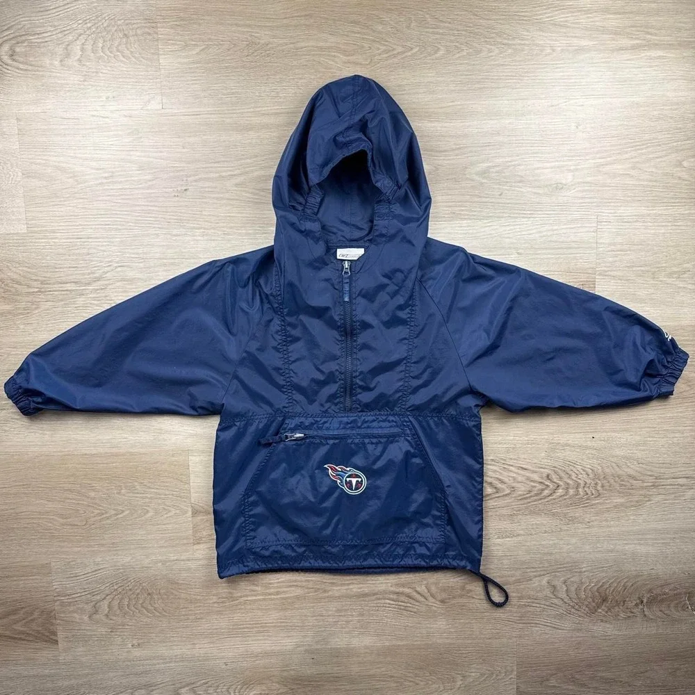 Vintage Y2K Reebok NFL Tennessee Titans Youth Anorak Windbreaker Youth S